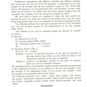 Some Experiments On The Tear Test