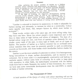 Developments In The Colouring Of Leather In The Last Decade