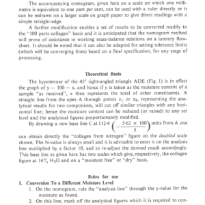 Nomogram For Leather Analysis Conversions