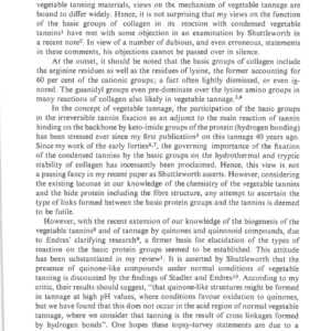 Differences In The Reaction Of Condensed And Hydrolysable Tannins With Collagen