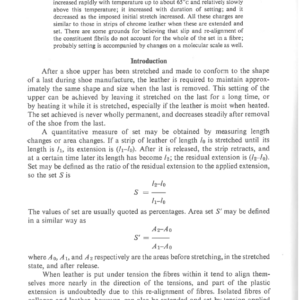 Heat Setting Of Chrome Tanned Collagen Fibres—Il