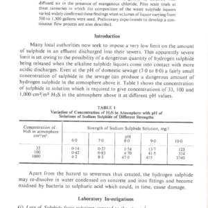 The Removal Of Sulphlde From Limeyard Wastes By Aeration