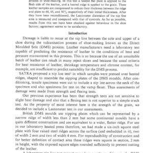 Development Of A Test For The Heat Resistance Of Shoe Upper Leather In The Direct Moulded Sole Process