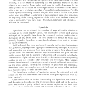 Amino Acid Analysis And The Amino Acid Composition Of Collagen