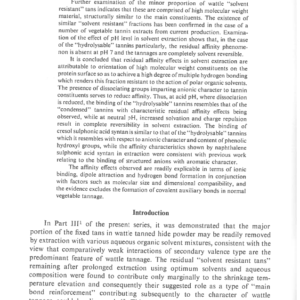 Further Studies On The Mechanism Of Vegetable Tannage Part IV. Residual Affinity Phenomena On Solvent Extraction Of Collagen Tanned With Vegetable Extracts And Syntans