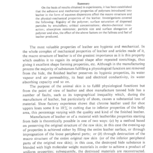 The Theoretical Basis Of Treatment Of Leather With Aqueous Polymer Dispersions