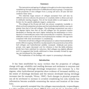Some Observations on Ageing Effects in Bovine Skin