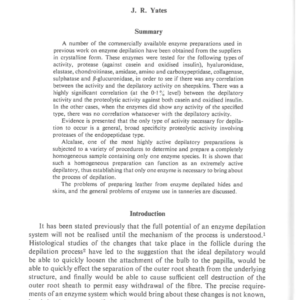 Studies in Depilation Part X The Mechanism of the Enzyme Depilation Process