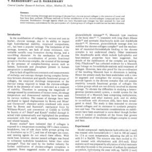 Studies on Further Structural Stabilisation of the Chrome-Collagen Compound