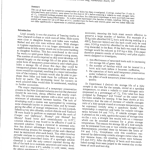 Temporary Preservation of Hides Using Boric Acid