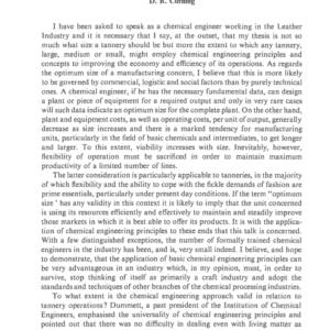 The Chemical Engineer in the Tannery