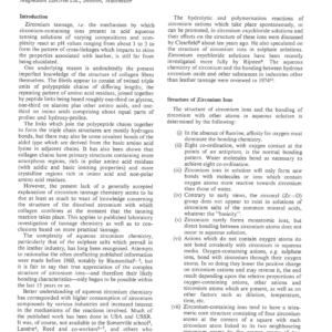 The Chemistry of Zirconium Tannage