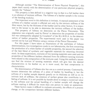 The Determination of Some Physical Properties of Leather