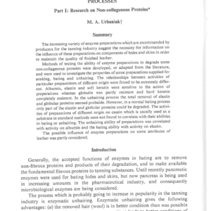 The Influence of Enzyme Preparations Recommended for the Tanning Industry on Some Components of Hides and the Possibility of Modification to the Enzyme Processes