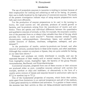 The Influence of Surface Active Agents on the Activity of Proteolytic Enzymes in the Tannery