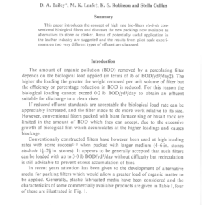 The Role of High Rate Bio-Filters in the Leather Industry