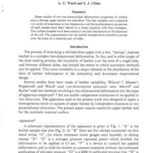 The Two-Dimensional Deformation of Shoe Upper Materials