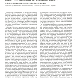 Fact or Fiction? How Much Do We Really Know About the Chemistry of Chromium Today?