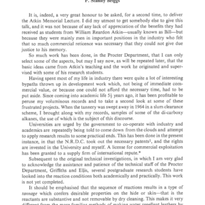 Towards a Waterproof Tannage