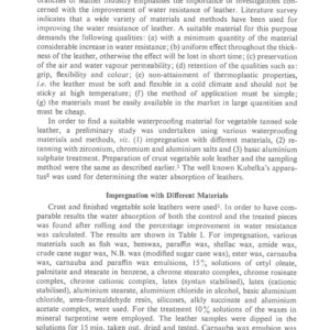 Waterproofing of Sole Leather