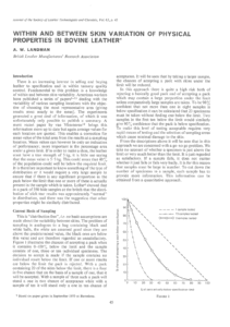 Within and Between Skin Variation of Physical Properties in Bovine Leather
