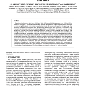 Construction and Evolutionary Study of Knowledge Graphs in Tannery Pollution Control Technologies (2004-2024) – A Comparative Analysis Based on CNKI and WOS
