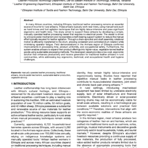 Design and Development of a Manually Operated Leather Processing Vessel for Traditional Artisans