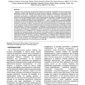 Robustness Analysis and Validation of the Suede Moisture Permeability Model