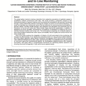 A Comprehensive Review on Mechanical Integrity and Bio-Mechanical Compatibility of Garment Leathers: Identification of Performance Metrics and In-Line Monitoring