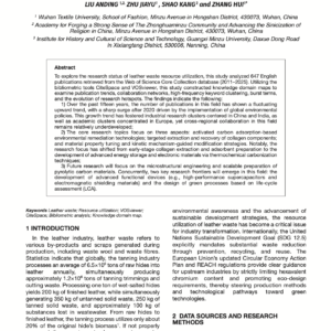 Analysis of Current Status and Trends in the Resource Utilization of Leather Waste Based on VOSviewer and CiteSpace